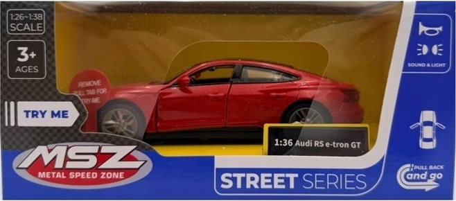 Model Audi RS e-tron GT s svetlobnimi in zvočnimi učinki, rdeč