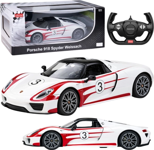 RC avto Porsche 918 Spyder Weissach 1:14 bela – Rastar
