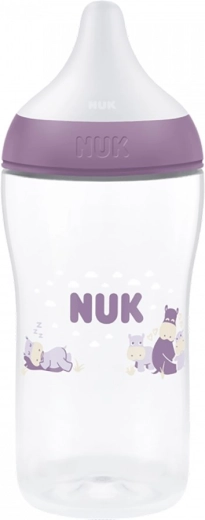 NUK Perfect Match otroška steklenička s kontrolo temperature hippo 260 ml