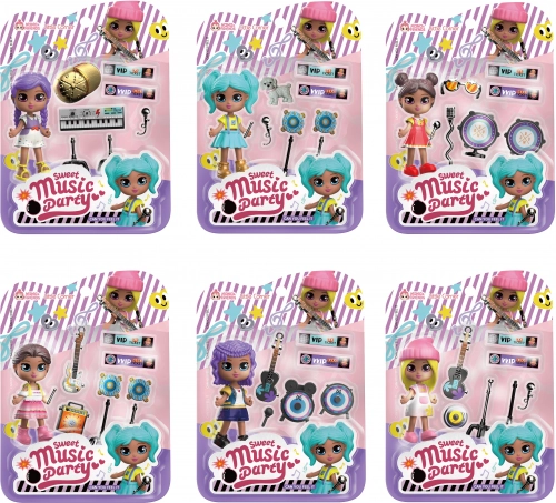 Punčka z glasbili 9 cm