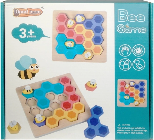 Lesena izobraževalna igra Čebelice in satovje
