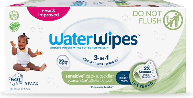 WaterWipes vlažilni robčki Baby & Toddler 3v1 9×60 kosov (540 kosov)