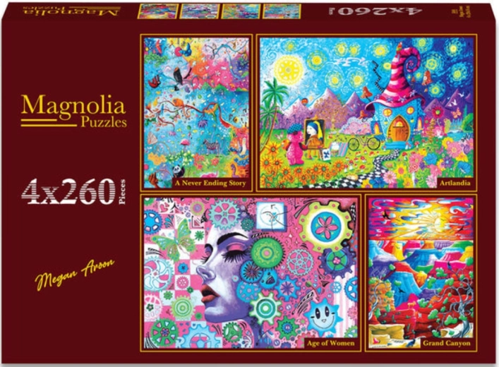Puzzle Magnolia Neskončna zgodba – umetniški svet, moč žensk in Grand Canyon (4×260 koščkov)
