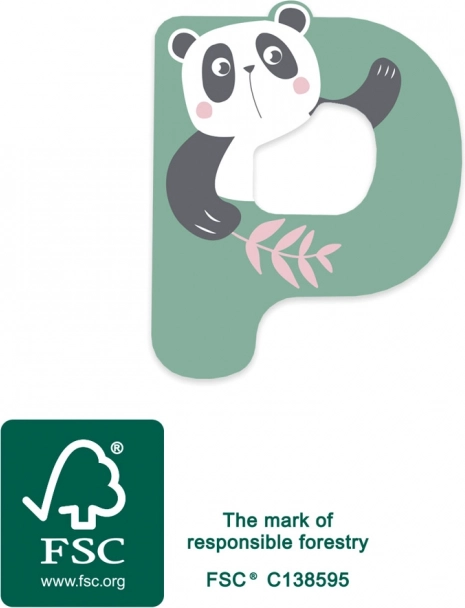 lesena črka P s pando