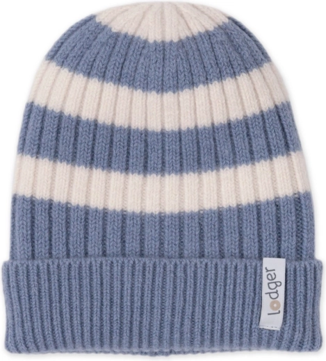 Lodger merino kapica stripe stone (3–6 mesecev)