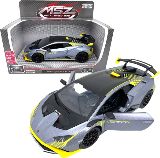Kovinski model 1:24 LAMBORGHINI Huracán STO srebrno siv