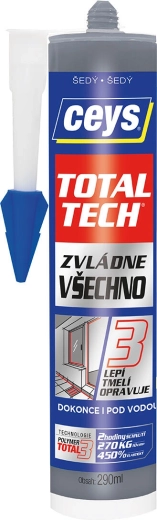 Univerzalno lepilo in tesnilo 290 ml sivo CEYS TOTAL TECH