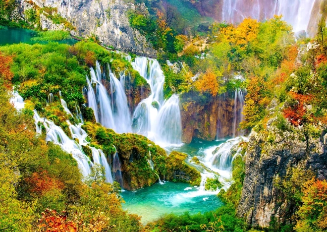 Sestavljanka ENJOY Plitviški slapovi jeseni – 1000 koščkov