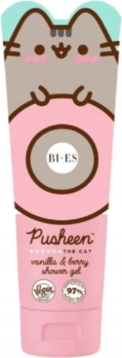 Pusheen The Cat gel za prhanje in šampon 2v1 z vonjem vanilje in gozdnih sadežev 240 ml