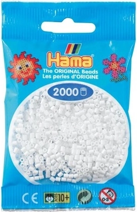 Hama mini perlice za likanje bele 2000 kos