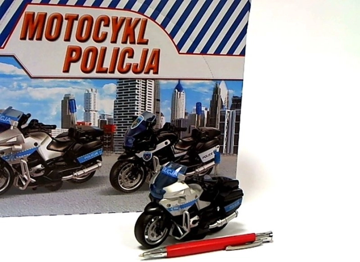 Policijski motor s svetlobo in zvokom 13 cm
