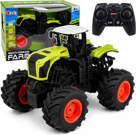 Zeleni terenski RC traktor na daljinsko upravljanje 1:16 z lučmi in zvoki
