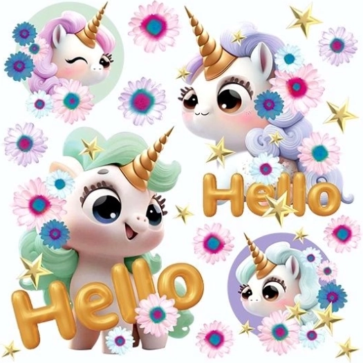 likalne nalepke Pony World – set 15 × 21 cm