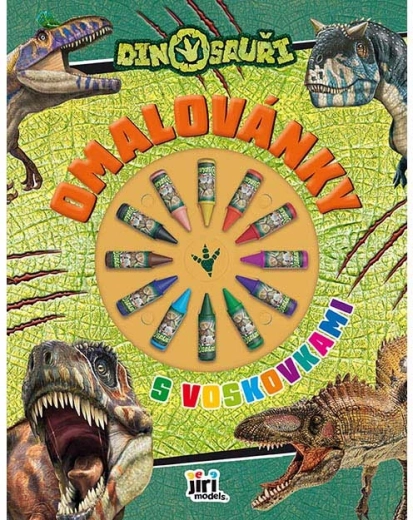 Pobarvanka z voščenkami – dinozavri