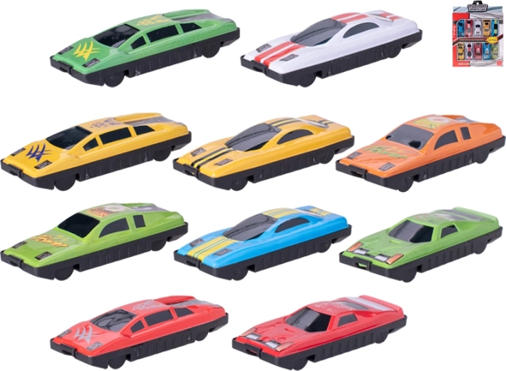 Komplet kovinskih avtomobilčkov 7 cm – 10 kosov z prostim tekom