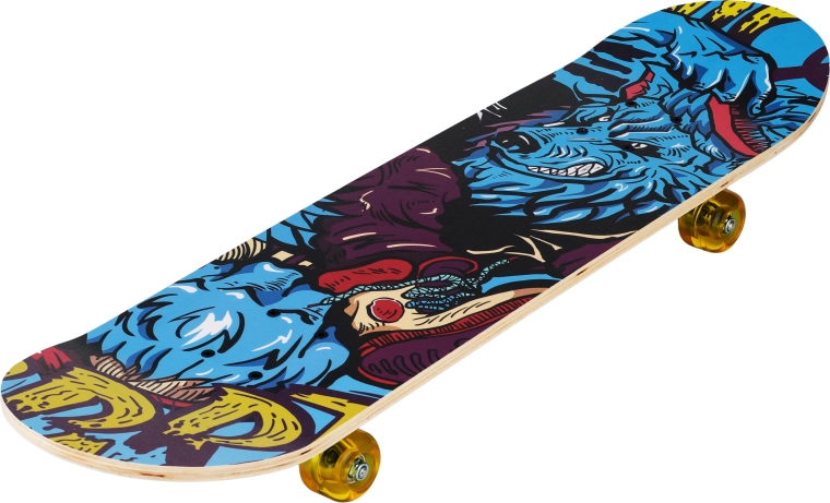 Skejt Street Wolf 31" – modri volk graffiti