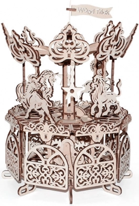 Lesene 3D sestavljanke WOOD TRICK vrtiljak