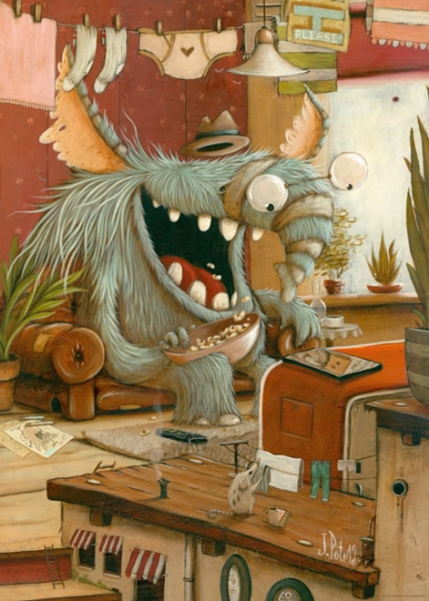 Sestavljanka HEYE Zozoville: Pranje perila 1000 kosov