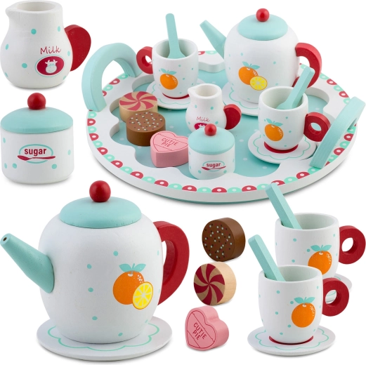 Leseni čajni set za otroke RICOKIDS