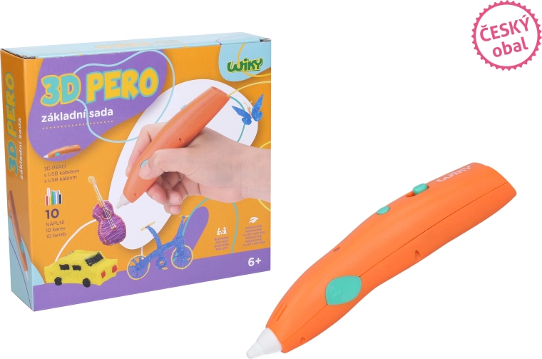 WIKY oranžno 3D pisalo z osnovnim kompletom