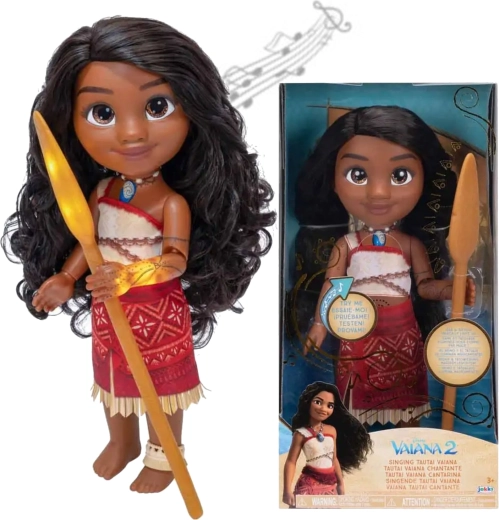 Disney Princess pojoča punčka MOANA s tetovažo in veslom 35 cm