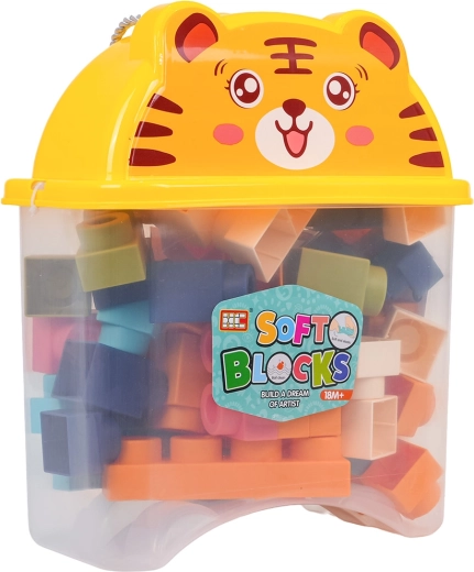 Komplet mehkih kock 44 kos s pakiranjem Tiger