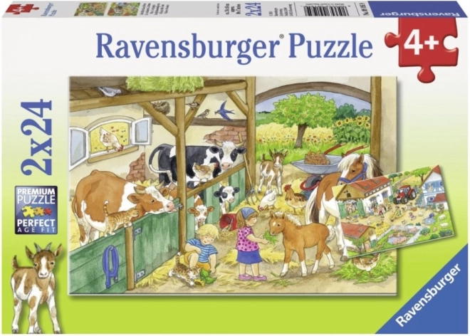 Dan na kmetiji 2x24 koščkov – puzzle