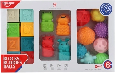 Velik komplet otroških igrač za razvoj čutov Huanger