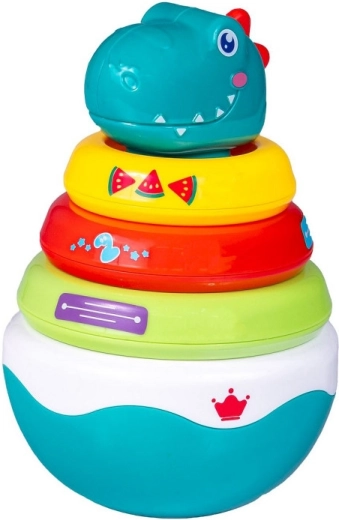 Zložljiva piramida Dino – gugajoča igrača za razvoj motorike