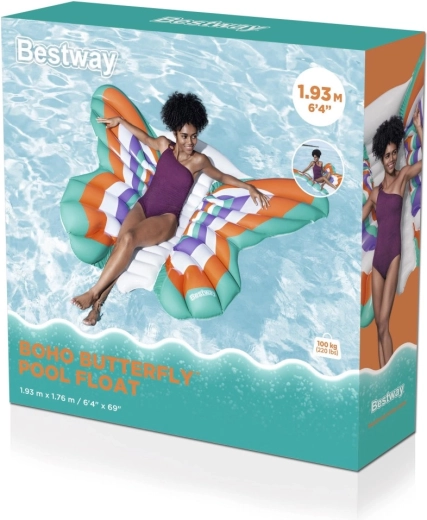 Napihljiva plavajoča blazina metulj 193 × 176 cm