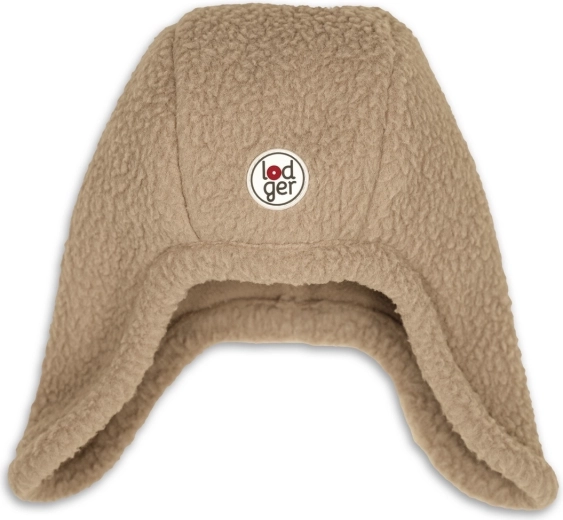 Lodger zimska flis kapa Teddy Beige 0–3 mesece