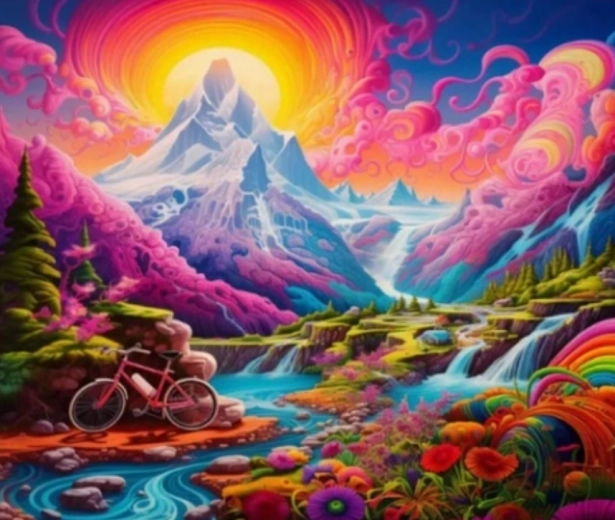 Diamantno slikanje Vožnja po pokrajini 30 × 40 cm