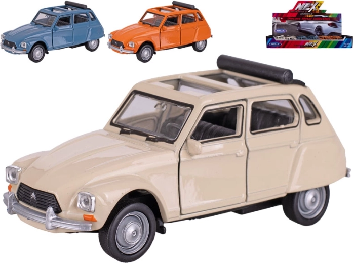 Kovinski model Citroën Dyane z vzvratnim pogonom, 12 cm, Welly