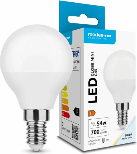 LED žarnica G45 7 W E14 hladno bela 700 lm Modee Lighting