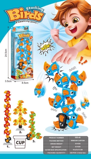 Igra Ptičji stolp – namizna spretnostna igra za otroke