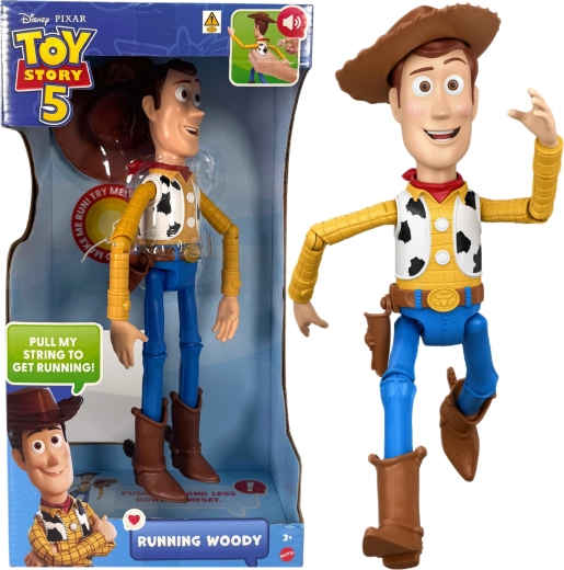 Mattel Disney Toy Story interaktivna figurica Woody, tek, 30 cm (angleška različica)