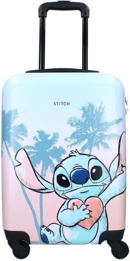 Hard-shell travel suitcase on wheels Stitch