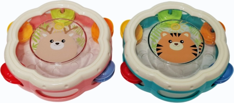 Otroški tamburin z živalskim motivom