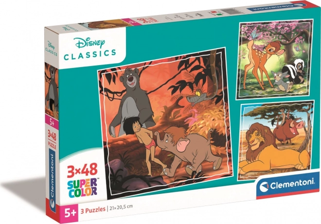 Sestavljanka CLEMENTONI Disney klasika 3×48 koščkov
