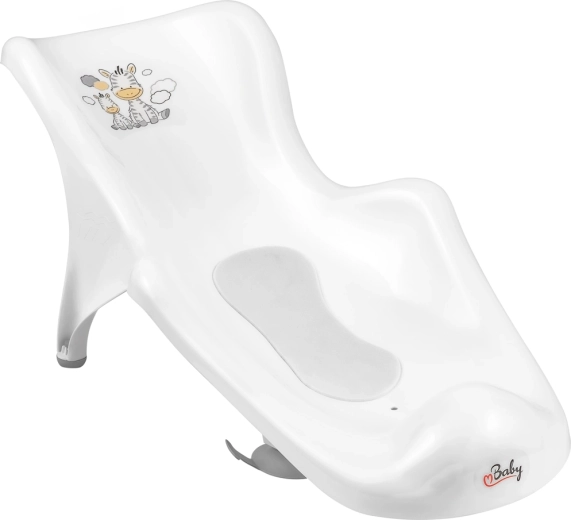 Maltex otroški ležalnik za kopalno kad z nedrsečo podlogo Zebra, bel