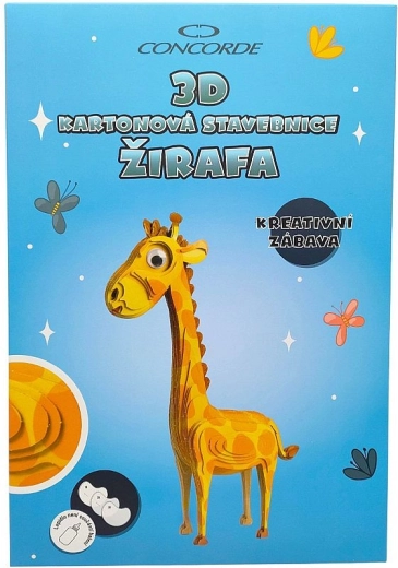 3D kartonski konstrukcijski komplet – žirafa