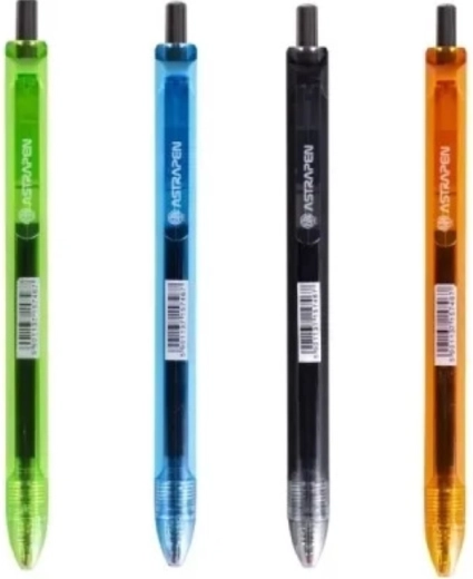 Kemični svinčnik ASTRA Stripes, 0,7 mm, mešanica barv