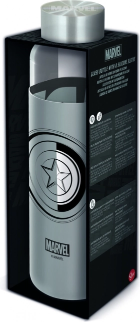 Steklenička iz stekla s silikonskim ovitkom 585 ml MARVEL