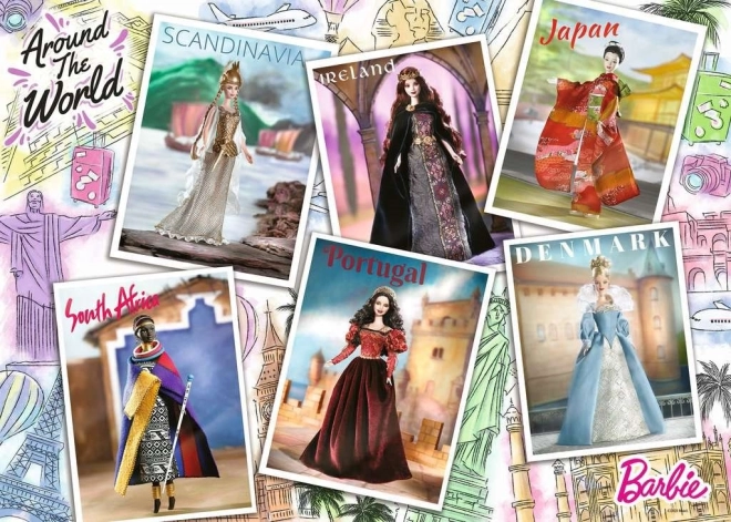 Ravensburger sestavljanka Barbie: Okoli sveta 1000 koščkov