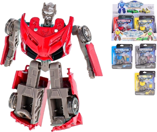 Avto robot 8,5 cm – kovinski transformacijski model s prostim tekom