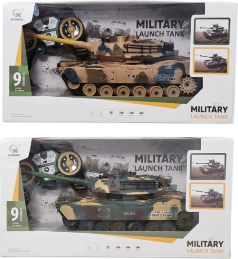 RC military remote-controlled tank with charger - 1 piece