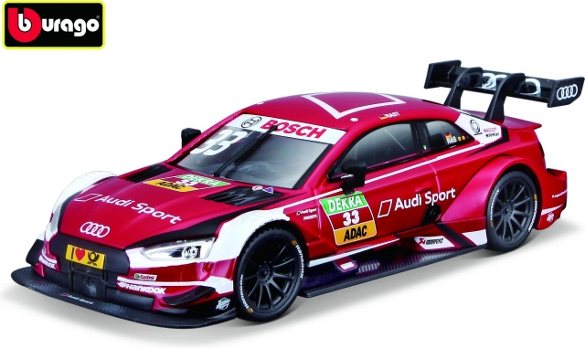 Bburago Race Audi Sport RS 5 DTM 2018 René Rast 1:32 rdeč model