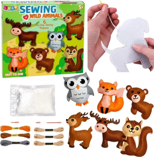 Ustvarjalni komplet za šivanje iz filca – gozdne živali DIY (6 kos)