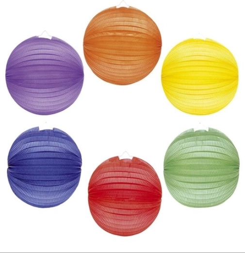 Okrogla enobarvna lampijonka