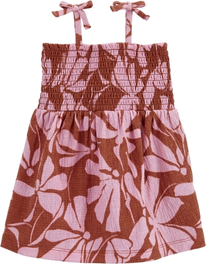 Carter’s bombažna obleka s hlačkami brown floral za punčko